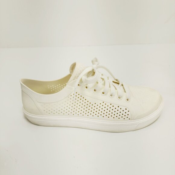 CROCS Citilane Roka Mens Size 8 M Ivory Lace Up Perforated Sneakers Shoes - Picture 9 of 14
